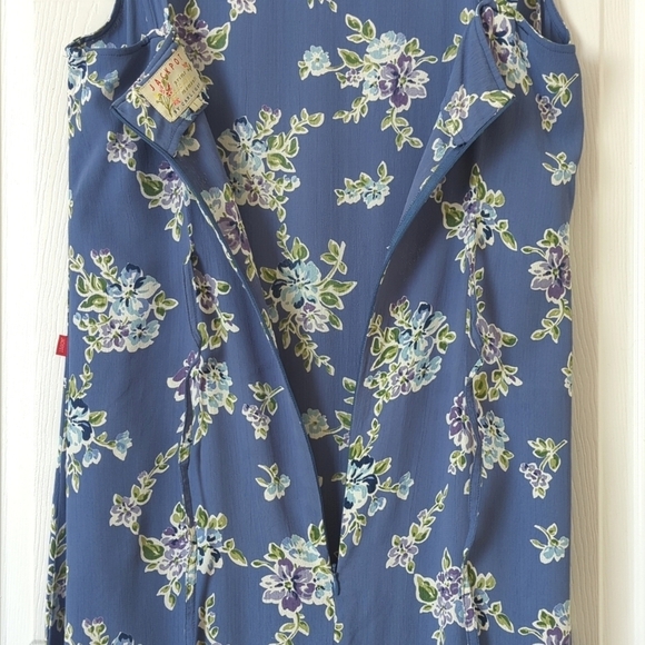 Jackpot by Carli Gry 90's Vintage Floral Sleeveless Sheath Maxi Dress Blue 1 - Picture 12 of 14